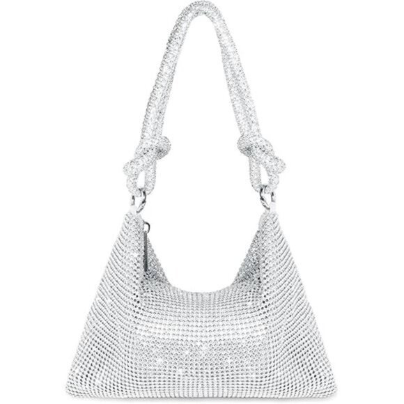 Clutch Purse for Women,Sparkly Rhinestone Evening Bag Wedding & Party - Picture 8 of 8